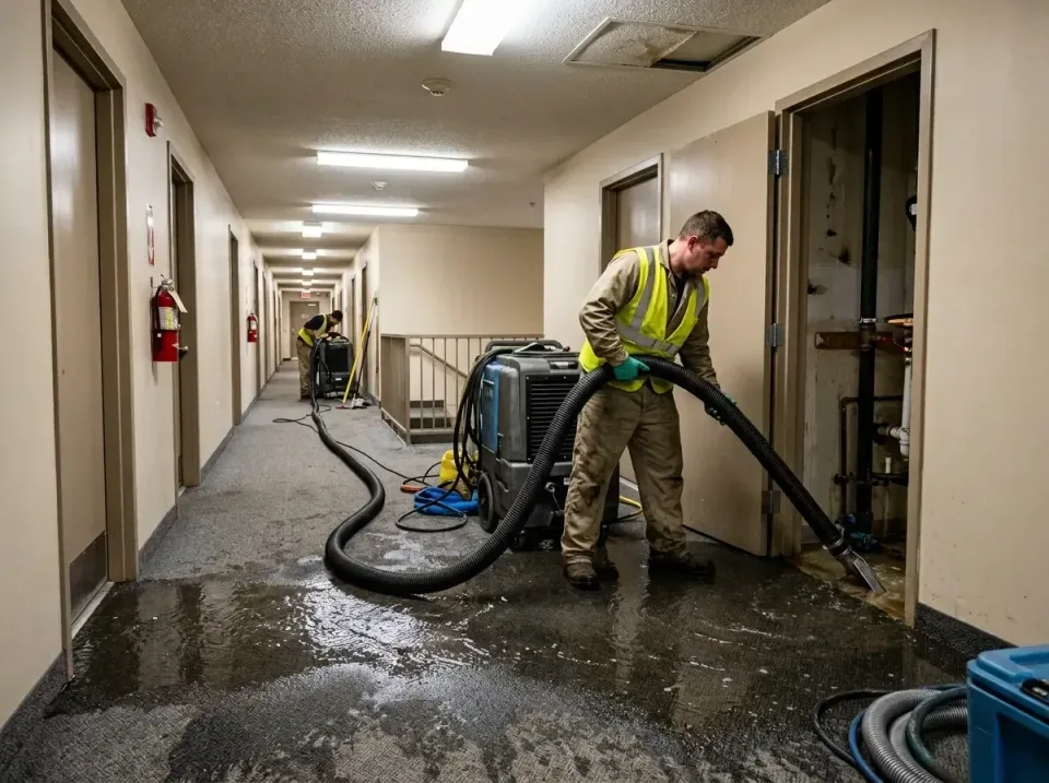 multi-unit-apartment-hallway-f-005 — frequently asked questions, Emergency Burst Pipe Water Extraction & Removal in North Yo…